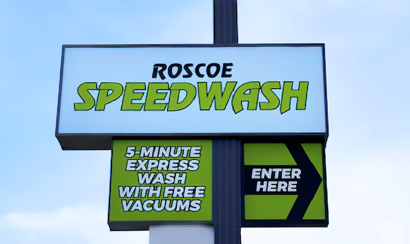 roscoe location street sign